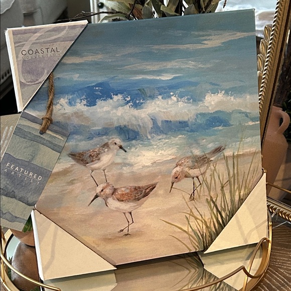 Other - NEW! Coastal Beach Canvas Art with Seagulls Sea Birds
